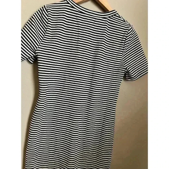 J. Crew Mercantile Striped Short-Sleeve‎ Structured Knit Dress Size Small - Picture 7 of 12